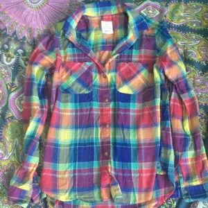 AE lightweight plaid shirt